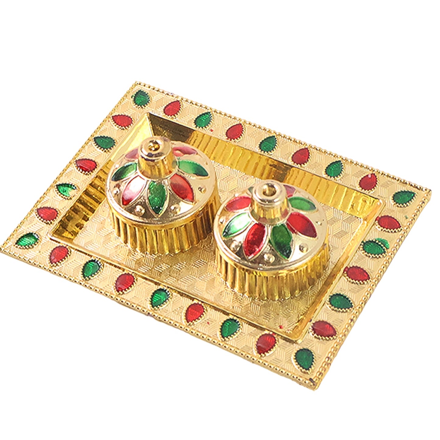 Rakasha Bandhan Special Puja Thali, Kumkum Thali Holder, Pooja Return Gift, Indian Housewarming Gifts, Brother / Bhai / Bhabhi / Sister / Family for Rakshabandhan, Diwali