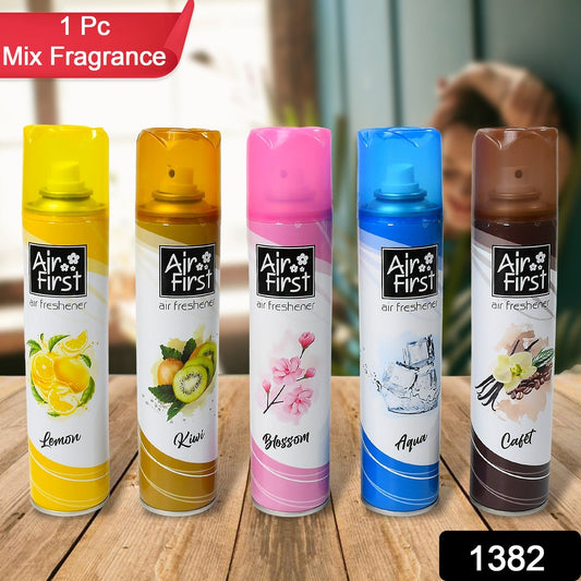Air Freshener | Used In Office, Home, Hotels, Banquets, Carpet Etc, Room Spray Air Freshener, Mix Fragrance Lemon, Kiwi, Blossom, Aqua, Cafet (300 Ml Approx / 1 Pc)